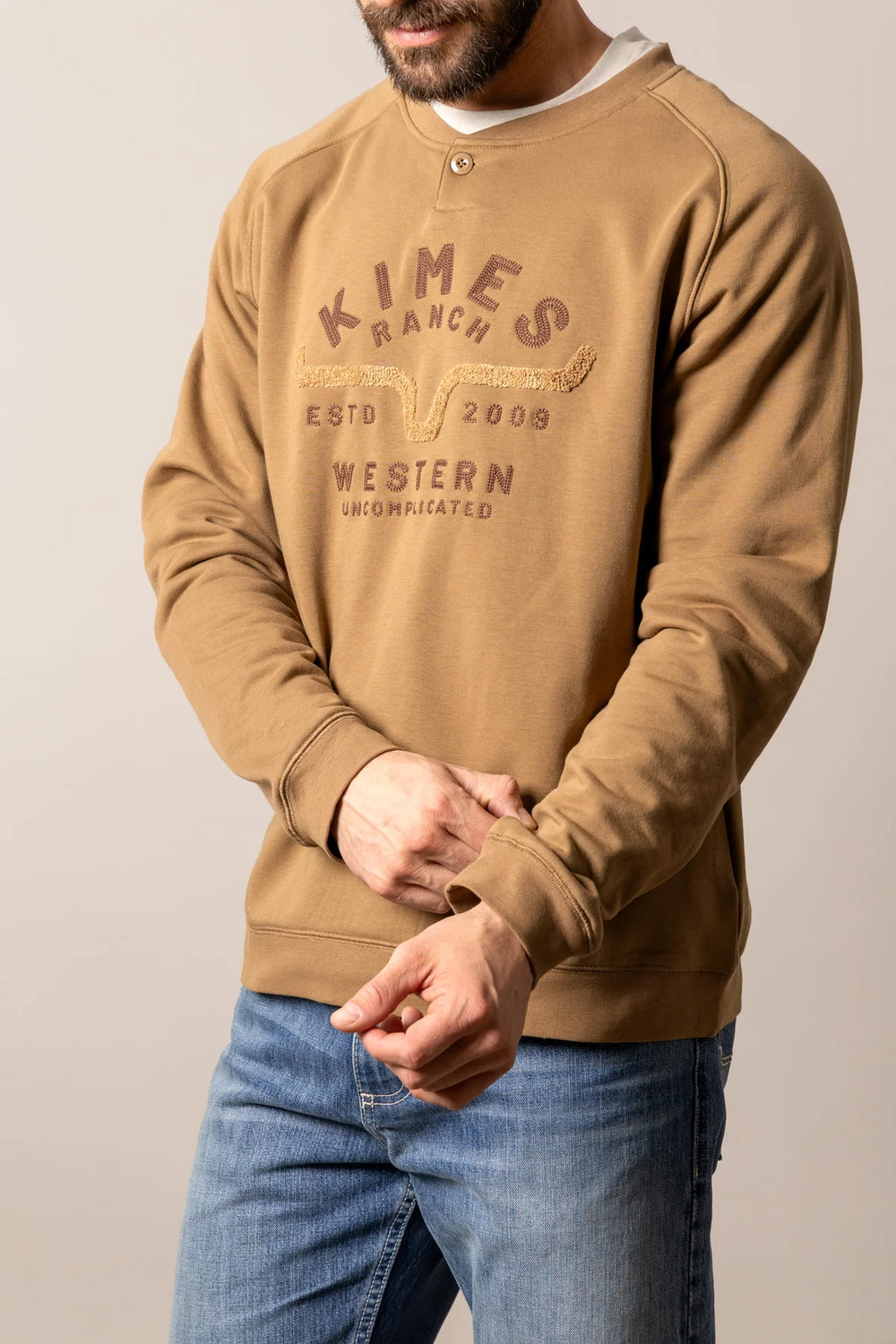 Kimes Ranch - Men's Reeves Crewneck WW Brown