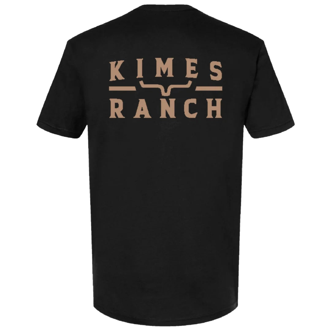 Kimes Ranch - Mens Back Branded Black Tee