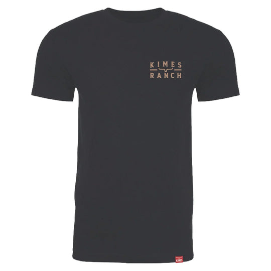 Kimes Ranch - Mens Back Branded Black Tee