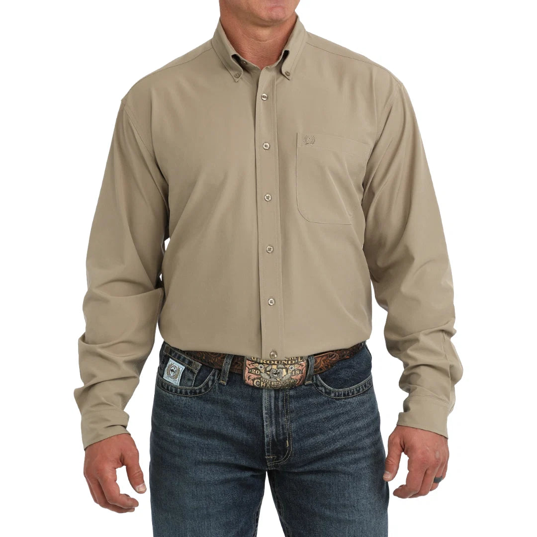 Cinch - Mens Arenaflex Khaki Arena Shirt