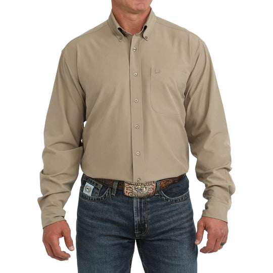 Cinch - Mens Arenaflex Khaki Arena Shirt