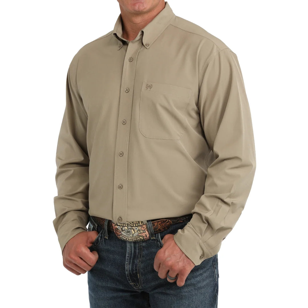 Cinch - Mens Arenaflex Khaki Arena Shirt