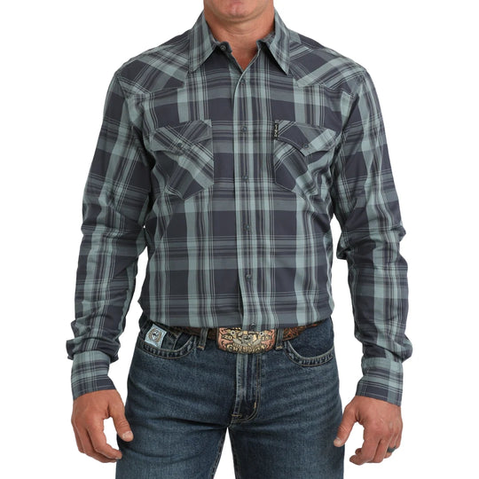Cinch - Mens Roy Blue Plaid Modern Fit Shirt
