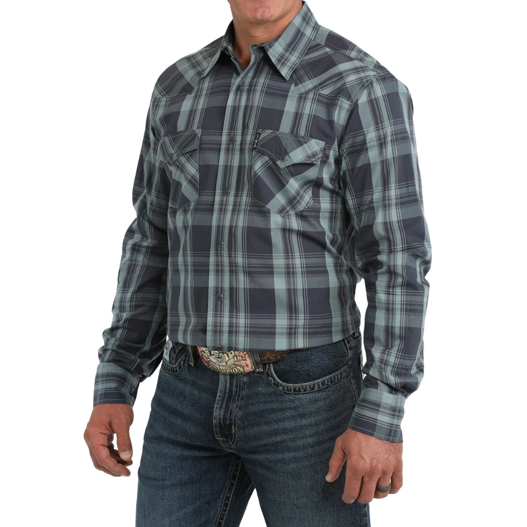 Cinch - Mens Roy Blue Plaid Modern Fit Shirt