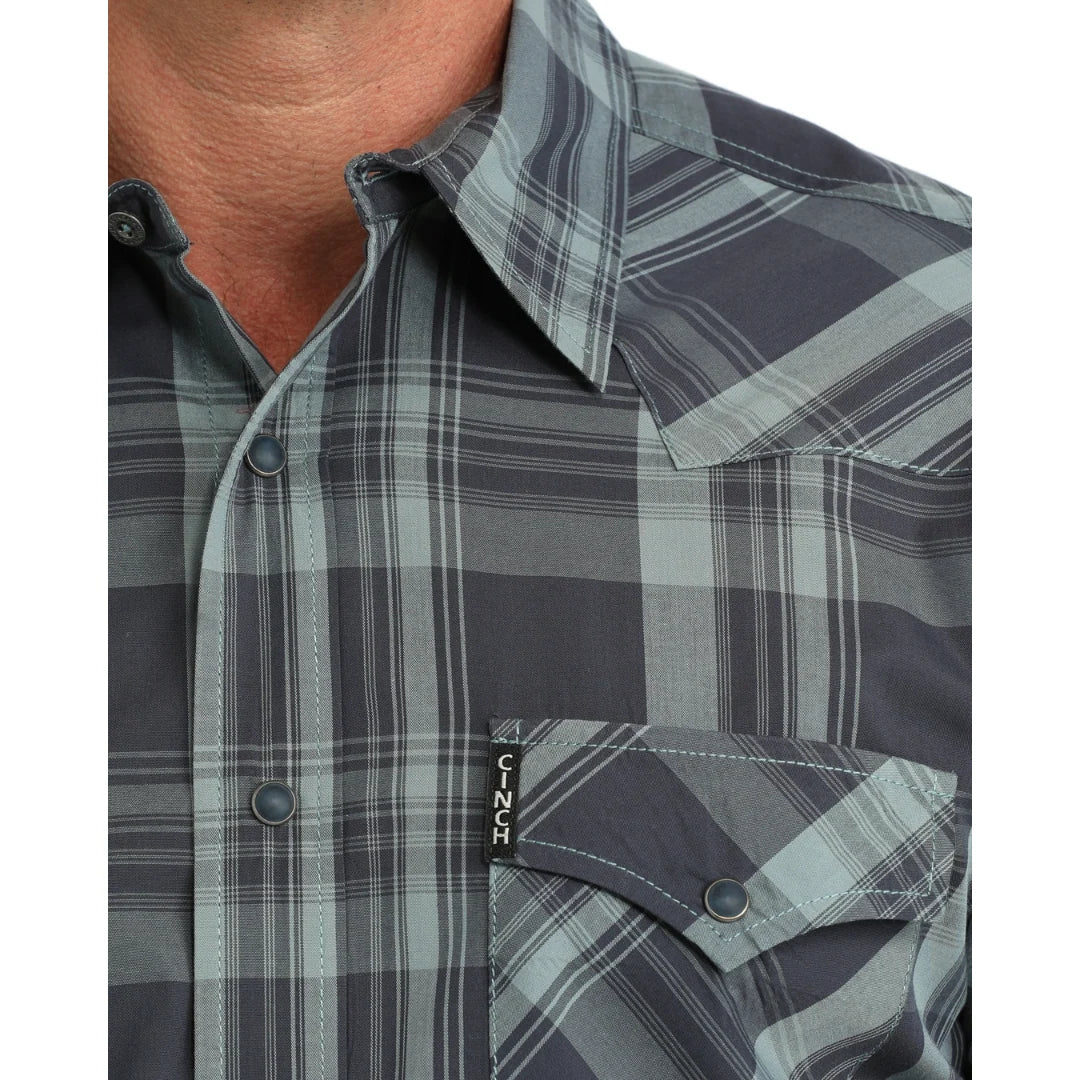 Cinch - Mens Roy Blue Plaid Modern Fit Shirt