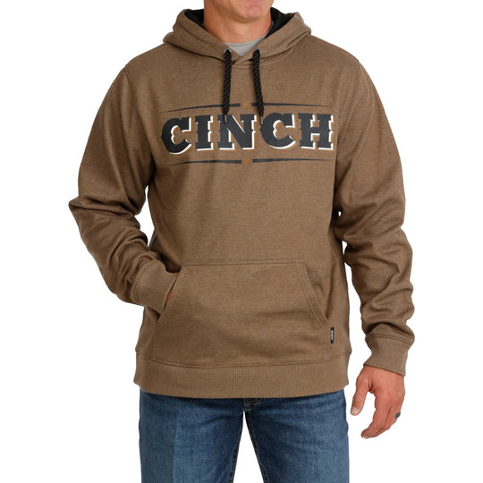 Cinch - Mens Brown Heather Logo Pullover Hoodie