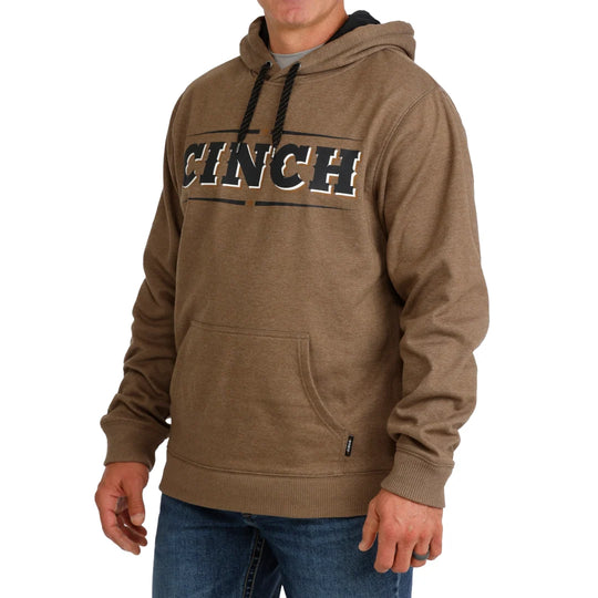 Cinch - Mens Brown Heather Logo Pullover Hoodie