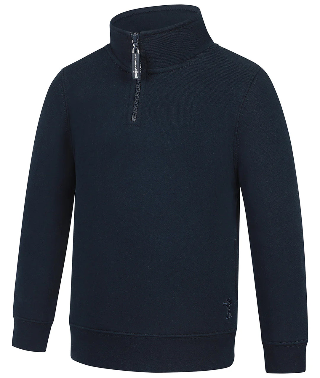 Pilbara - Kids Zipped Closed Front Fleece Pullover French Navy