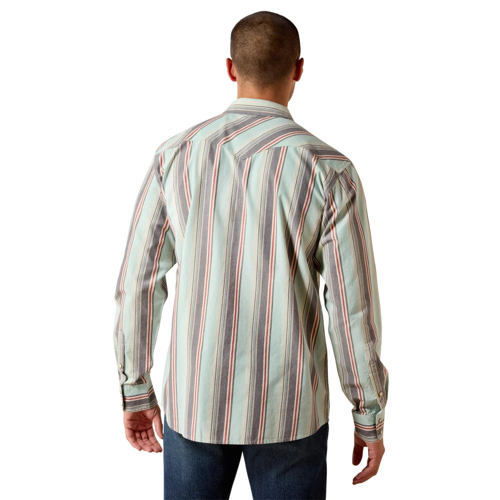 Ariat - Men's Retro Hesperus Aqua Stripe Fitted Snap Shirt