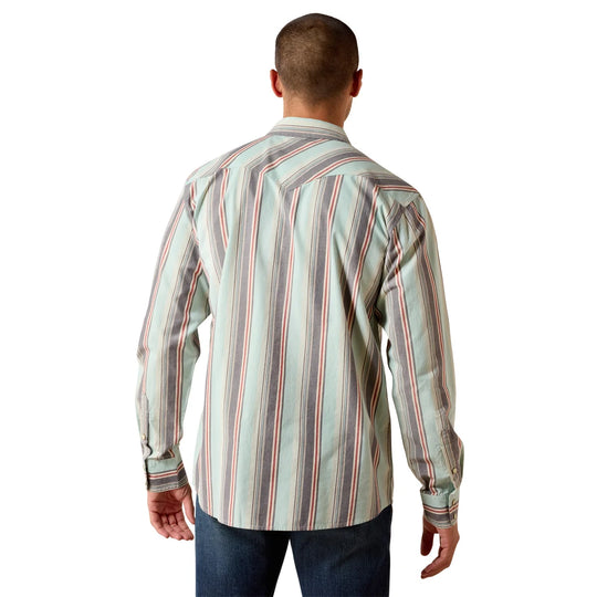 Ariat - Men's Retro Hesperus Aqua Stripe Fitted Snap Shirt