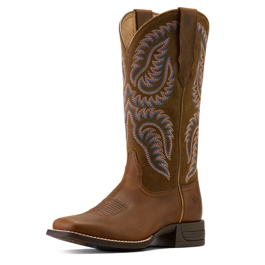 Ariat - Women's Cattle Caite Wide Square Toe Western Boot
