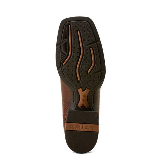 Ariat - Women's Round Up Holly Wide Square Toe Boot Beasty Brown/Metallic Sea