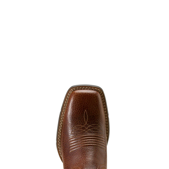 Ariat - Women's Round Up Holly Wide Square Toe Boot Beasty Brown/Metallic Sea
