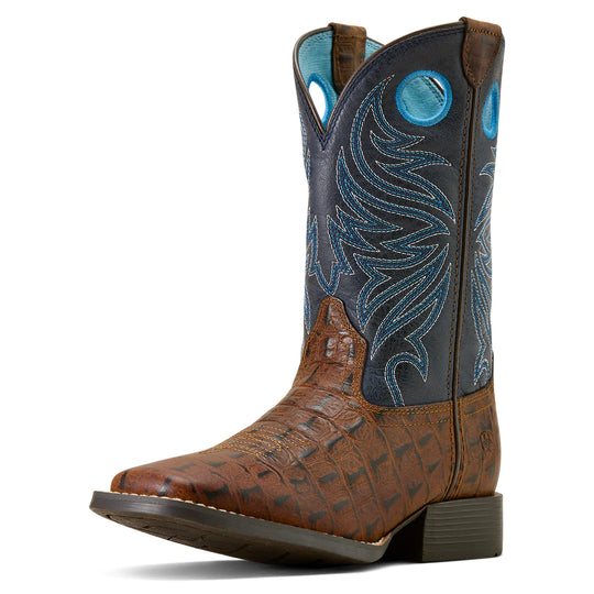 Ariat - Kids' Knox Crocodile Wide Square Toe Western Boot