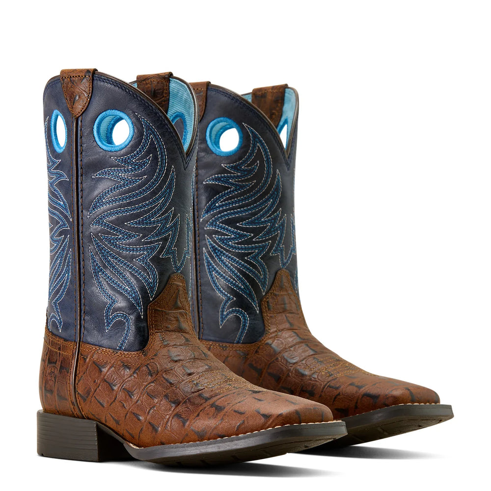 Ariat - Kids' Knox Crocodile Wide Square Toe Western Boot