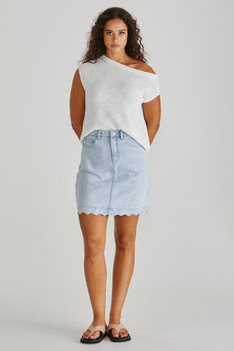 Buffalo Belle - Sass Vale Scalloped Denim Skirt