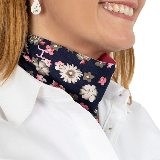 Just Country- Carlee Scarf Rose/French Navy Floral