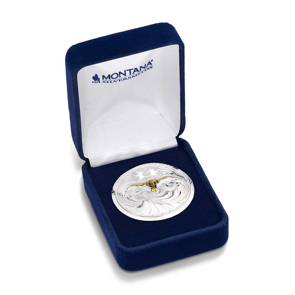 Montana Silversmith - Classic Scarf Slide With Longhorn