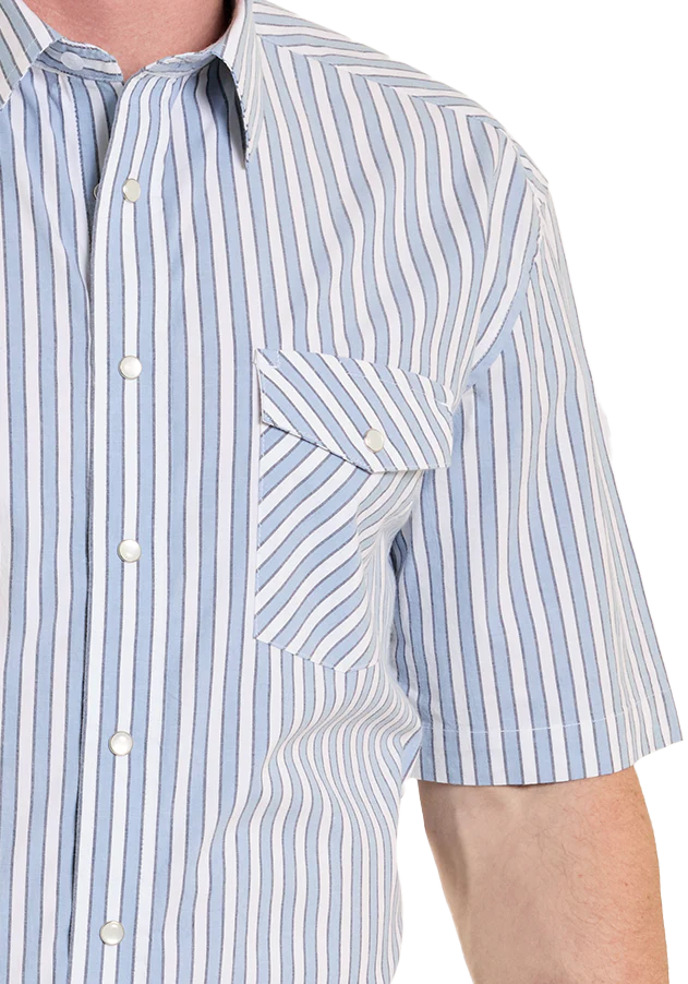 Rock & Roll - Men's SS Lane Blue Stripe Arena Shirt