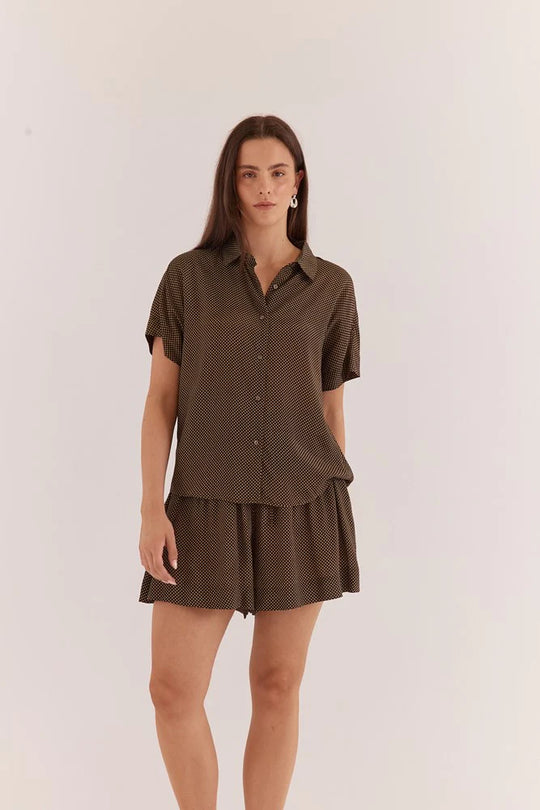 Buffalo Belle - Rowie Short Sleeve Micro Dot Shirt