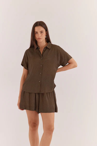Buffalo Belle - Rowie Short Sleeve Micro Dot Shirt
