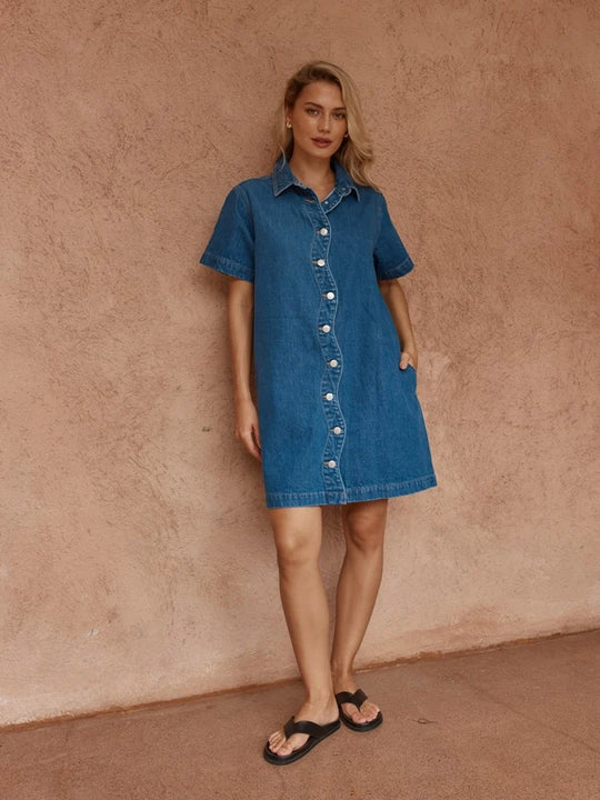 Buffalo Belle - Womens Pepe Wave Denim Dress