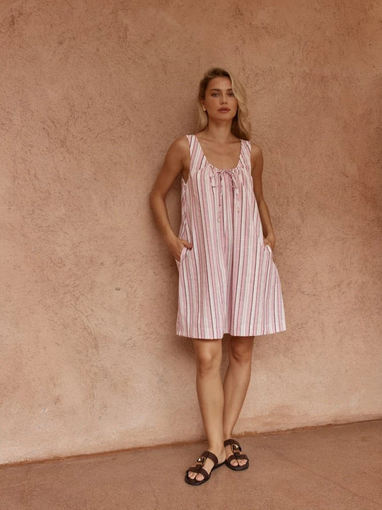 Buffalo Belle - Womens Nikolai Multi Stripe Mini Dress