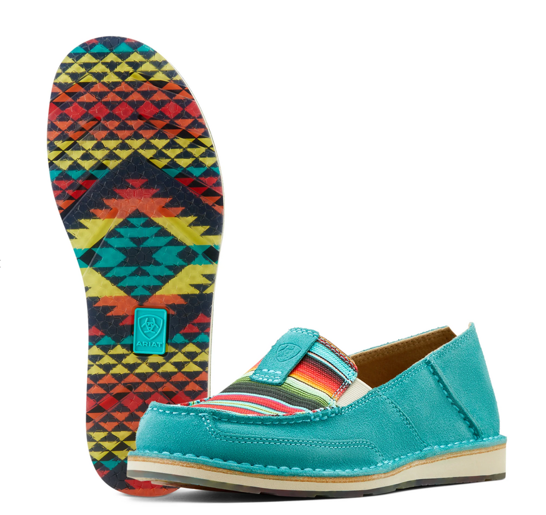 Ariat - Womens Teal Striking Serape Cruisers