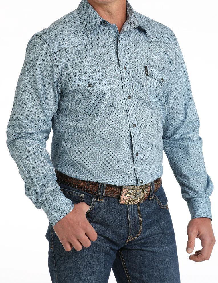 Cinch - Mens Benny Blue Arena Shirt