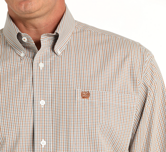 Cinch - Mens White Plaid Arena Shirt