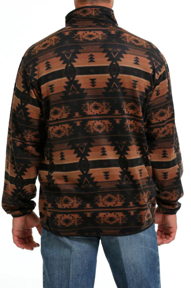 Cinch - Mens Black Aztec Fleece Pullover