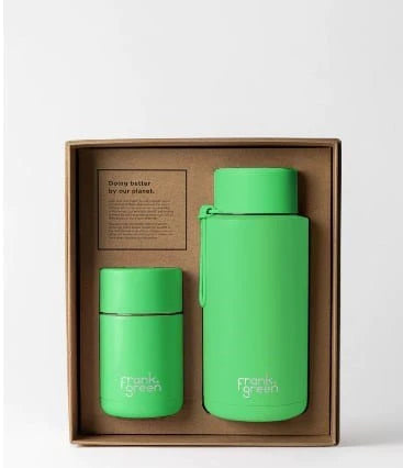 Frank Green - Gift Set - Neon Green 10oz Cup + 34oz Bottle