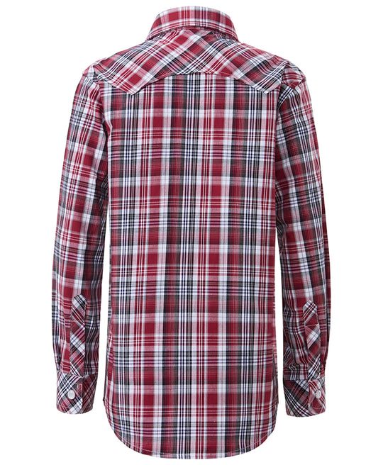 Ritemate - Kids Red/Black Western Snap Arena Shirts