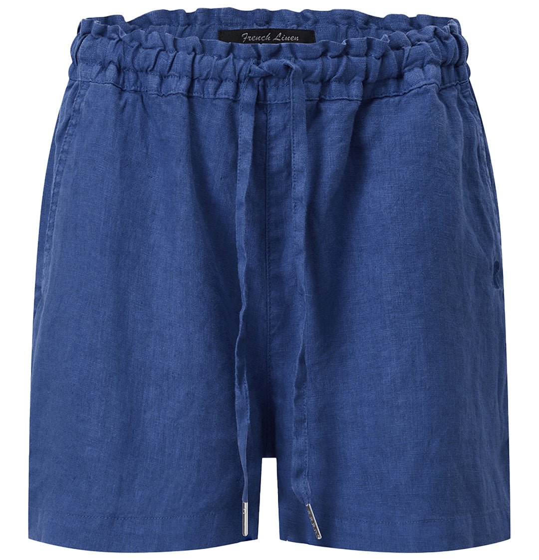 Ritemate - Womens Linen Olivia Deep Blue Linen Shorts