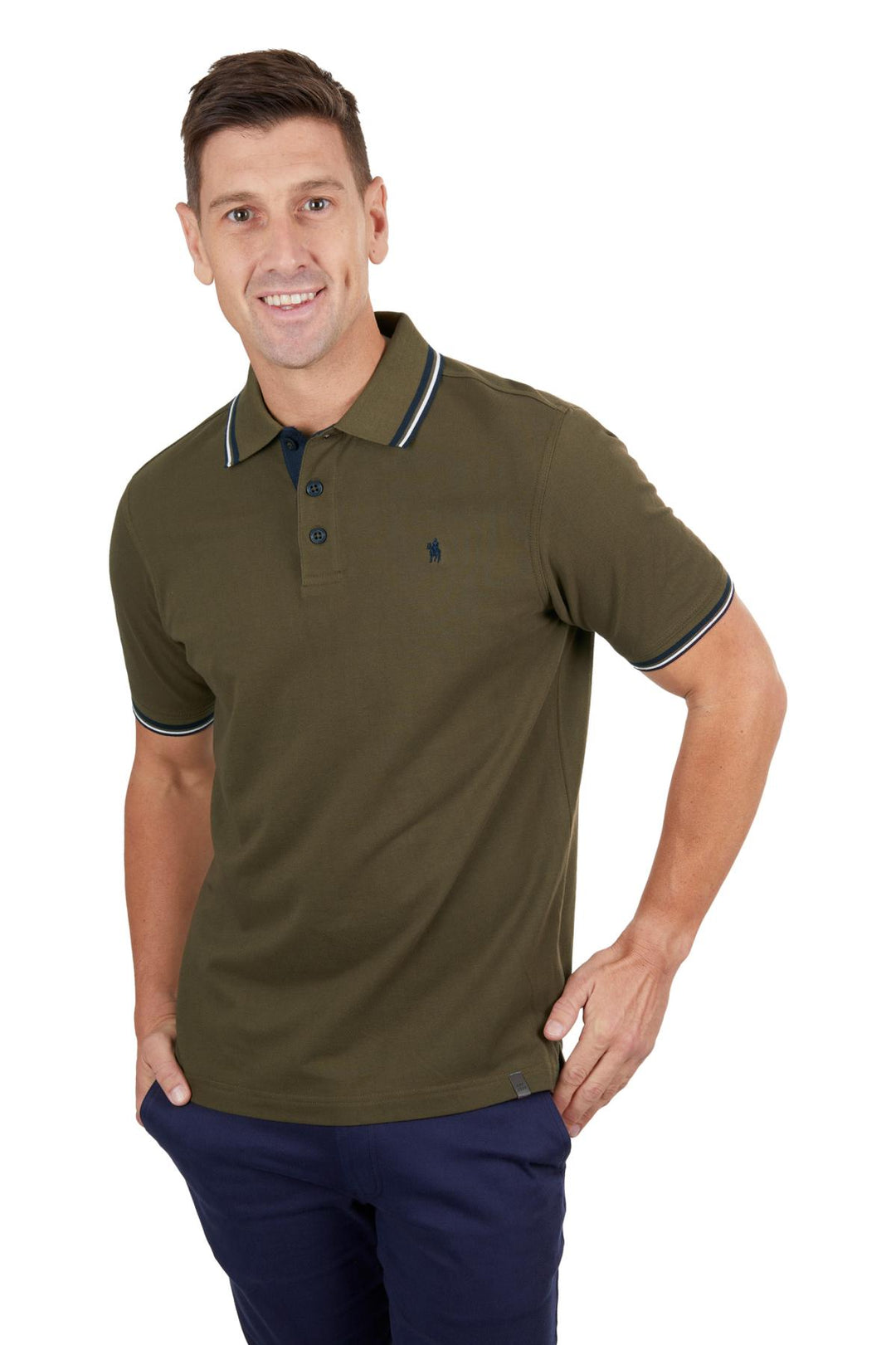 Thomas Cook - Mens Dark Tan Logan Tailored Polo