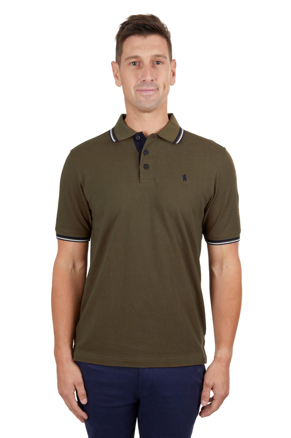 Thomas Cook - Mens Dark Tan Logan Tailored Polo