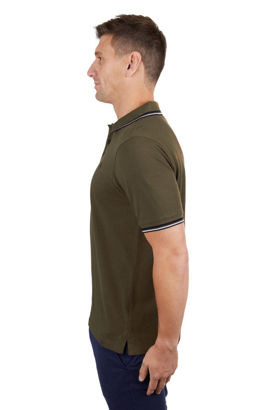 Thomas Cook - Mens Dark Tan Logan Tailored Polo