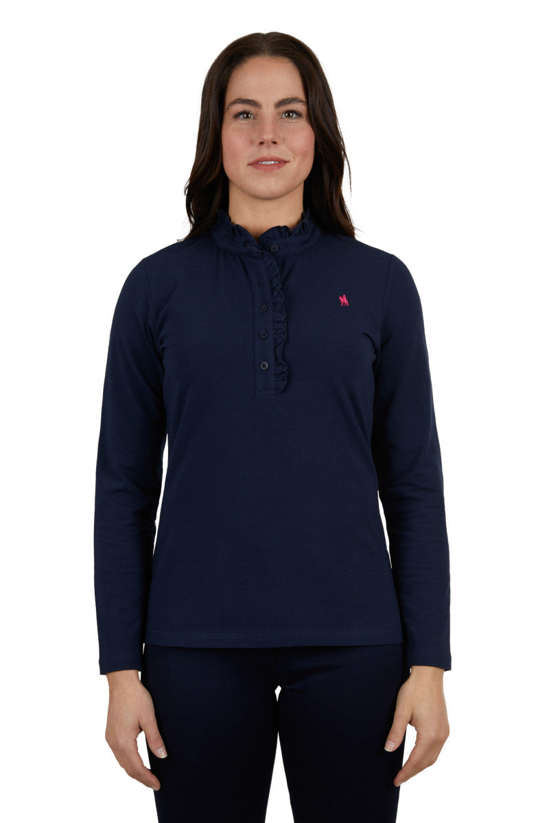 Thomas Cook - Womens Frill Neck L/S Polo