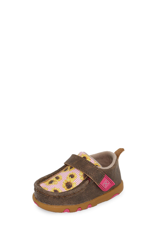 Twisted X - Infants Sunflower Gingham Moc