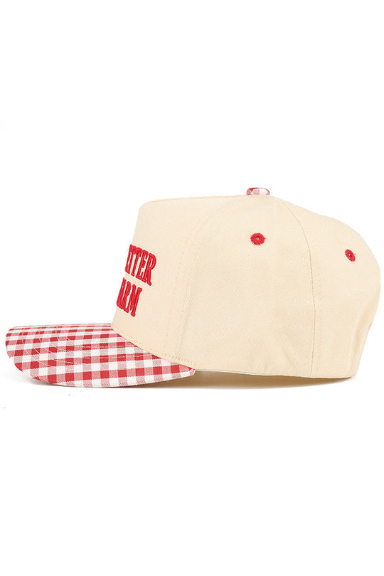 Buffalo Belle - Red Gingham Better On Farm Cap