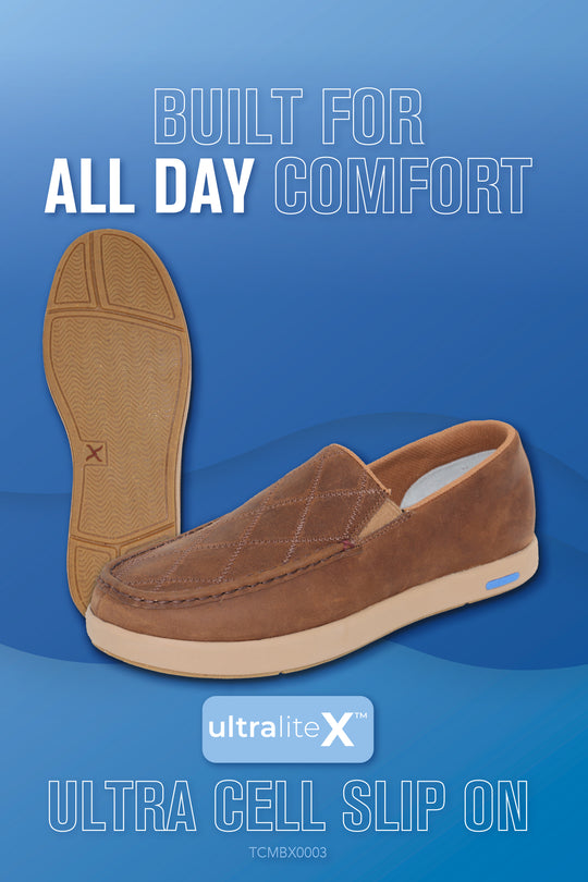 Twisted X - Mens Rust Ultra Cell Slip On Moc