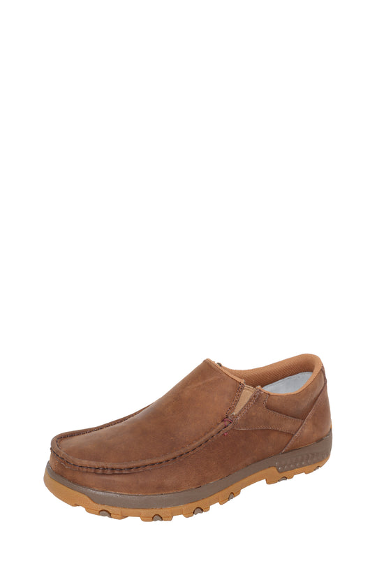 Twisted X - Mens Brown Cell Stretch Slip On Moc