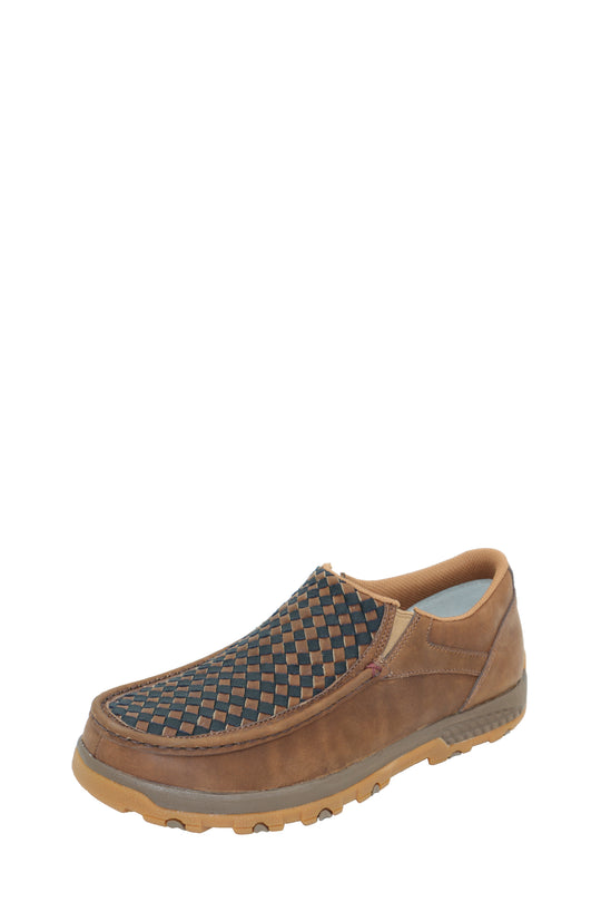 Twisted X - Mens Brown/Black Cell Stretch Slip On Moc