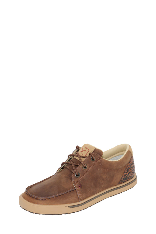 Twisted X - Womens Pecan Leather Loper Lace Up Mocs