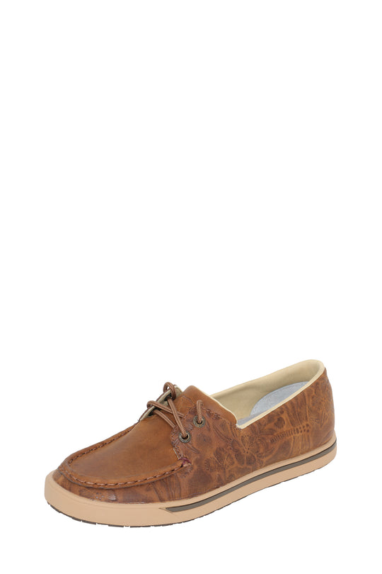 Twisted X - Womens Brown Leather Loper Lace Up Mocs