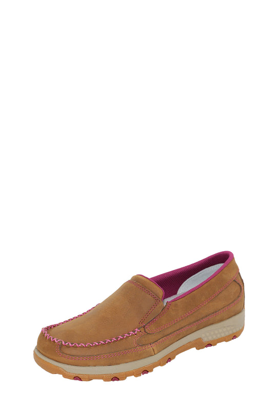 Twisted X - Womens Pink Stitch Moc