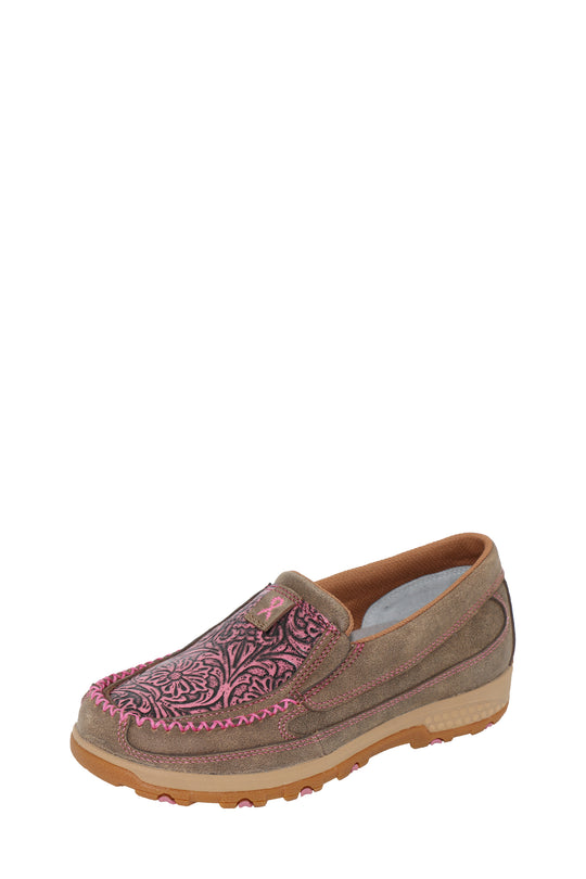 Twisted X - Womens Pink Tooled Cell Stretch Moc