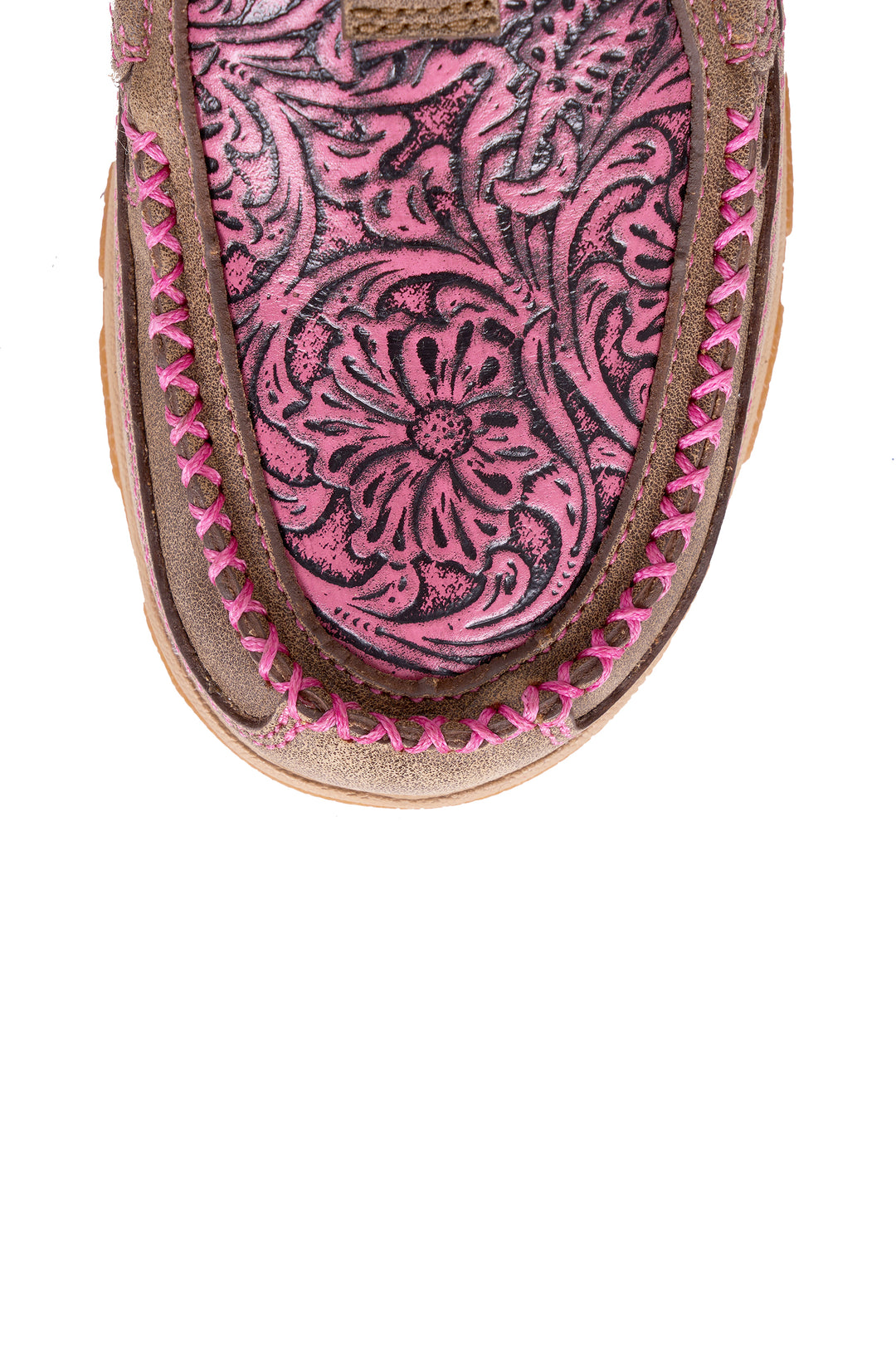 Twisted X - Womens Pink Tooled Cell Stretch Moc