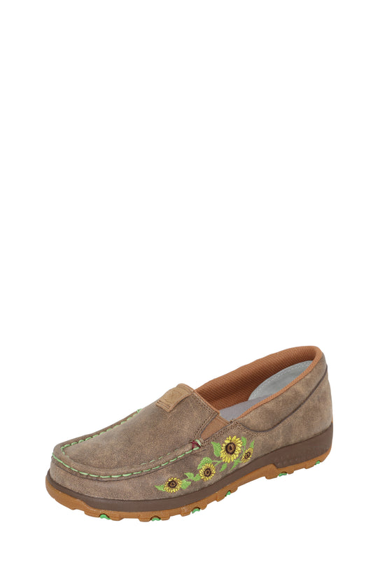 Twisted X - Womens Sunflower Cell Stretch Slip On Moc