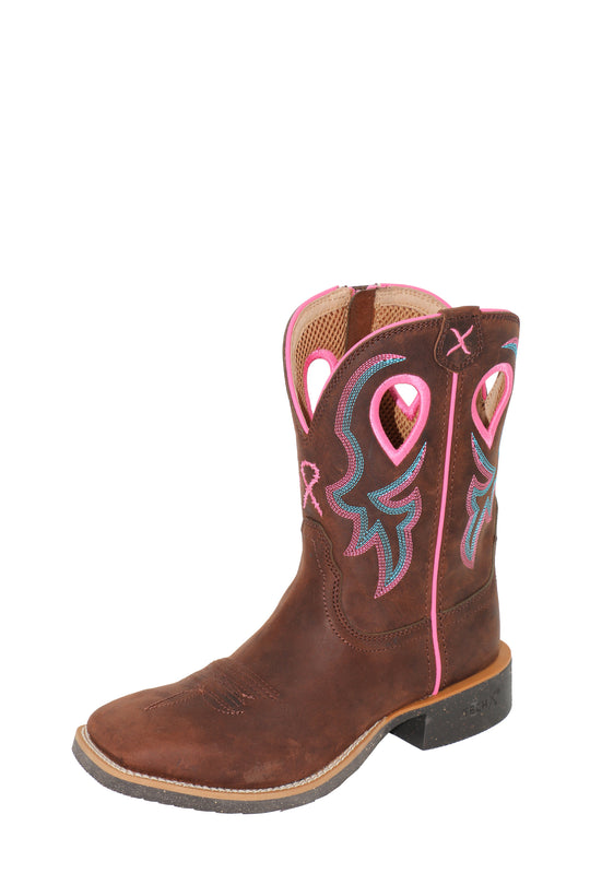 Twisted X - Womens Pink/Blue Tech 9 Zip Boots